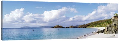Cloudy Coastal Landscape, Trunk Bay, Saint John, US Virgin Islands Canvas Art Print - US Virgin Islands