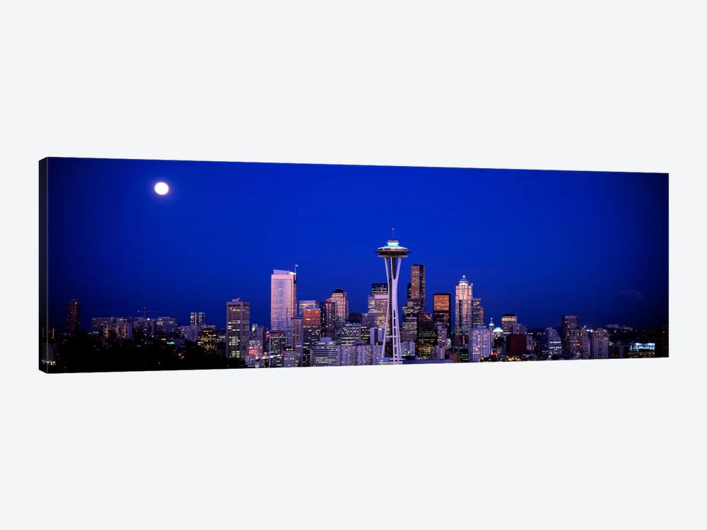 Moonrise, Seattle, Washington State, USA by Panoramic Images 1-piece Canvas Art