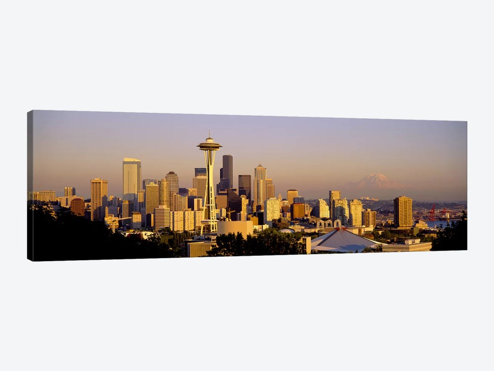 High angle view of buildings in a citySeattle, Washington State, USA by Panoramic Images 1-piece Canvas Art Print
