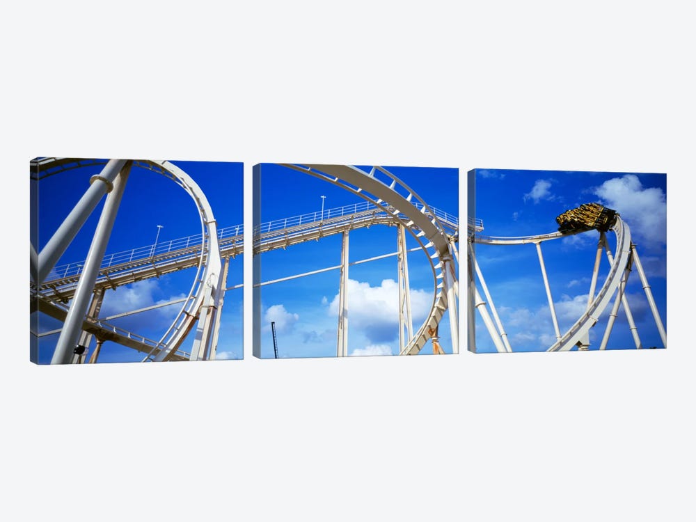 Batman The Escape Rollercoaster, Astroworld, Houston, Texas, USA by Panoramic Images 3-piece Art Print