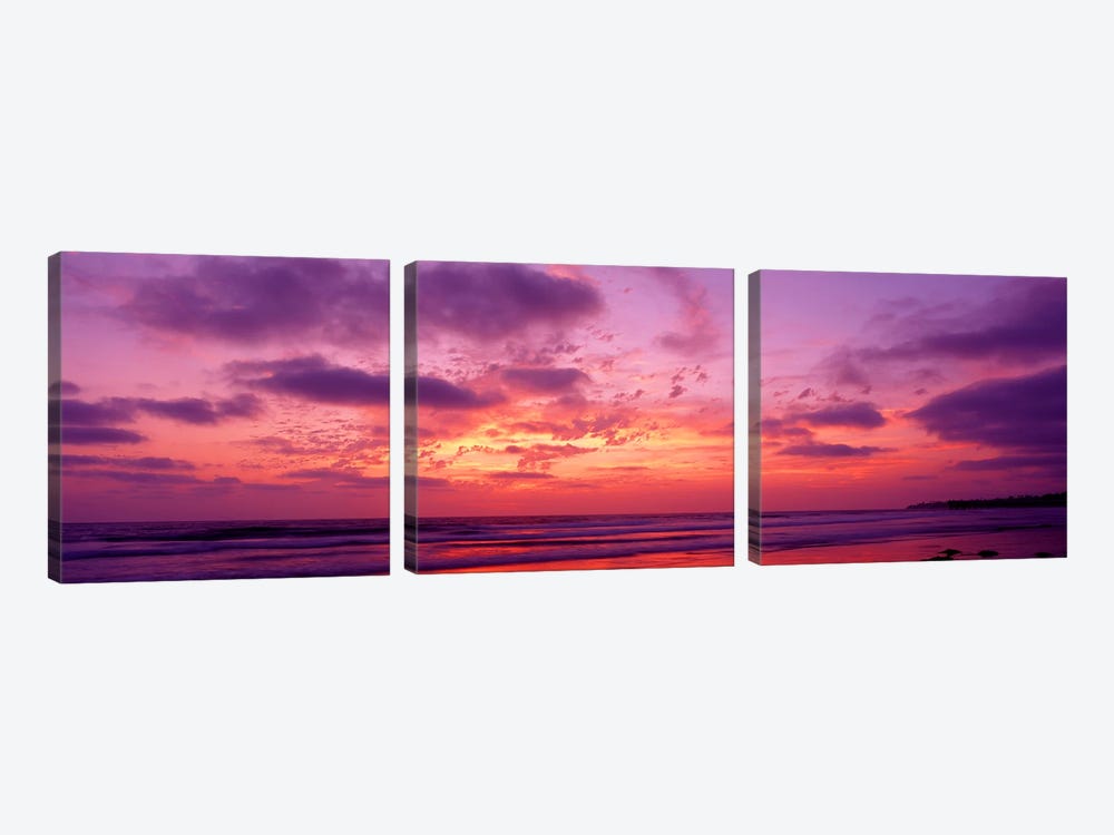 Clouds in the sky at sunset, Pacific Beach, San Diego, California, USA by Panoramic Images 3-piece Canvas Art