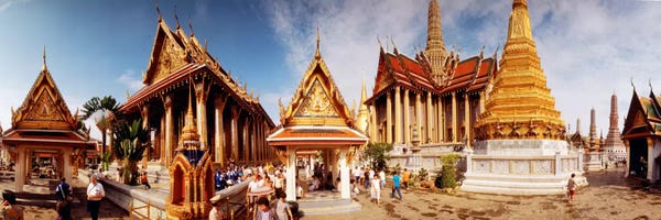 Thailand: Phra Maha Prasat Group, Grand Palace, Bangkok, Thailand by Panoramic Images
