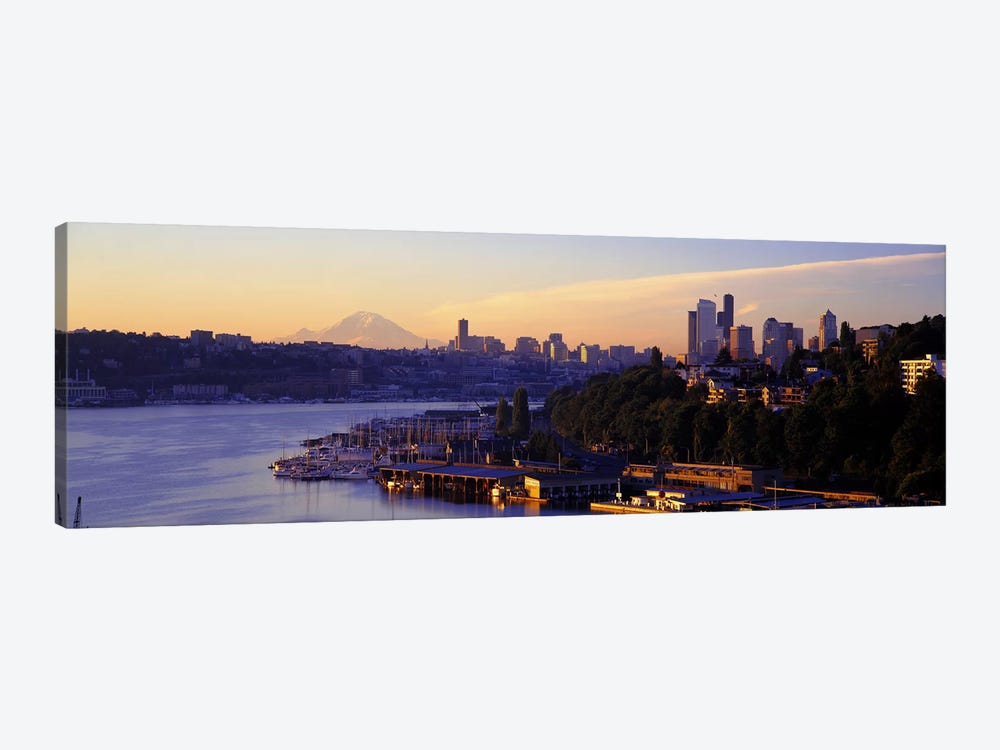 Sunrise, Lake Union, Seattle, Washington State, USA by Panoramic Images 1-piece Canvas Wall Art