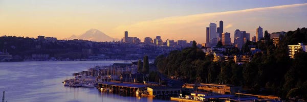 Seattle: Sunrise, Lake Union, Seattle, Washington State, USA by Panoramic Images