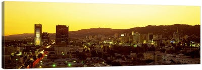 Hollywood Hills, Hollywood, California, USA Canvas Art Print - Los Angeles Skylines
