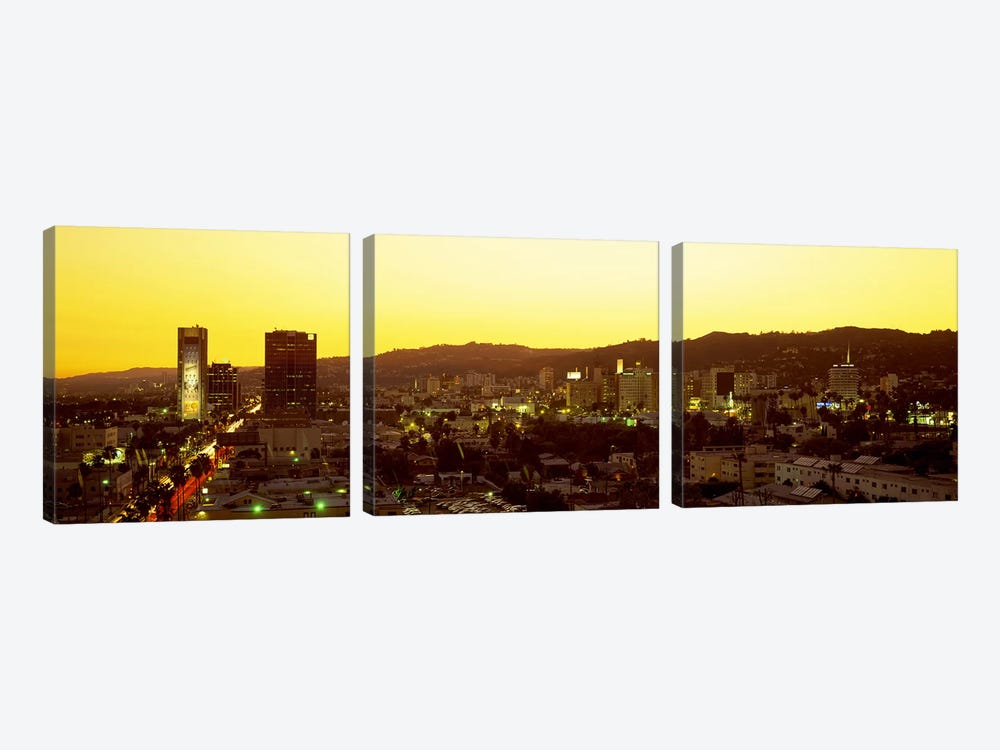 Hollywood Hills, Hollywood, California, USA by Panoramic Images 3-piece Canvas Print