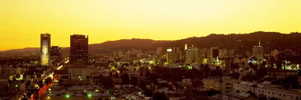 Los Angeles Skylines: Hollywood Hills, Hollywood, California, USA by Panoramic Images