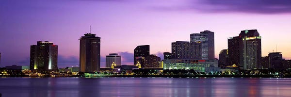 Louisiana: Dusk Skyline, New Orleans, Louisiana, USA by Panoramic Images