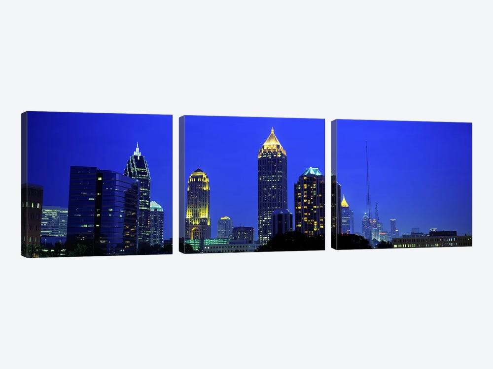 Evening, Atlanta, Georgia, USA by Panoramic Images 3-piece Canvas Art Print