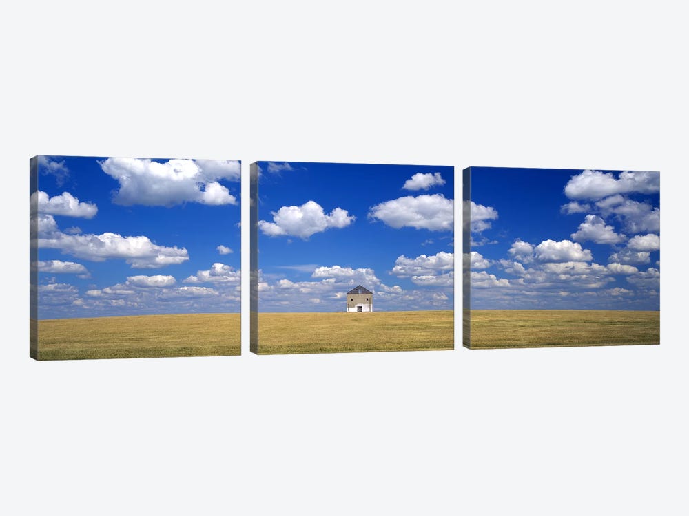 Cloudy Countryside Landscape, Grant County, Minnesota, USA by Panoramic Images 3-piece Canvas Art
