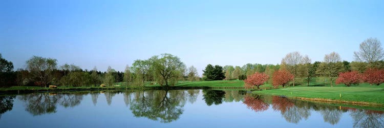 Pond at a golf course, Towson Golf And Country Club, Towson, Baltimore County, Maryland, USA