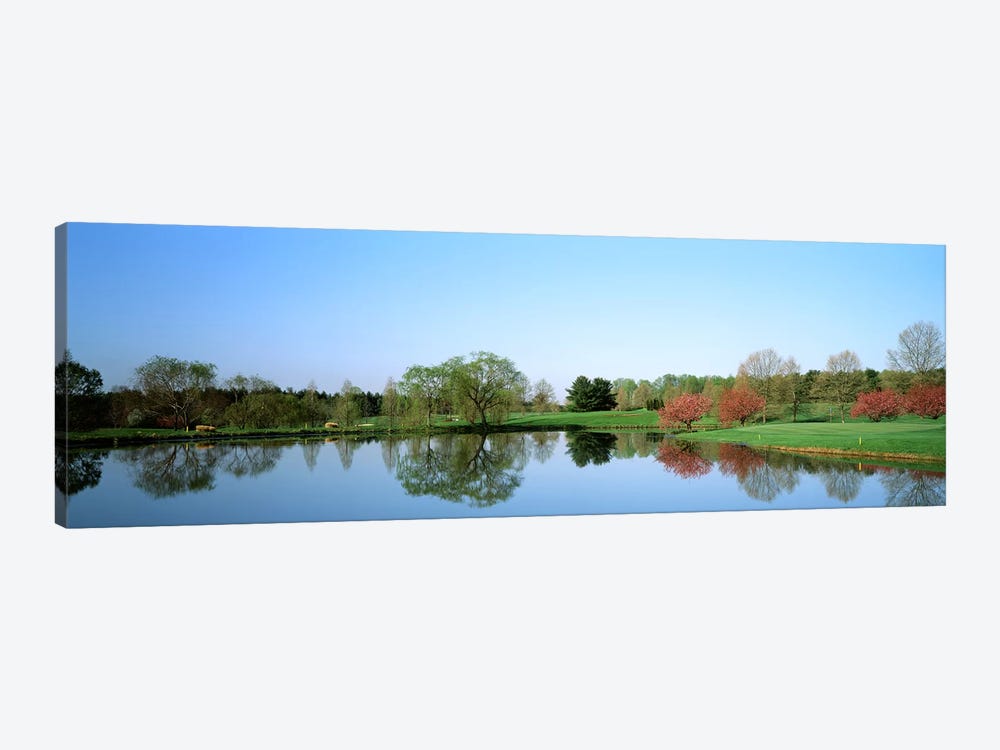 Pond at a golf course, Towson Golf And Country Club, Towson, Baltimore County, Maryland, USA by Panoramic Images 1-piece Canvas Art