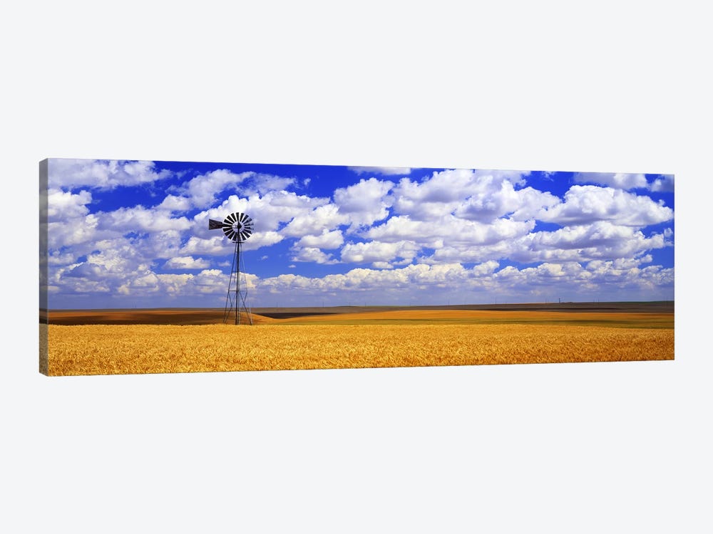 Windmill Wheat Field, Othello, Washington State, USA by Panoramic Images 1-piece Canvas Art Print