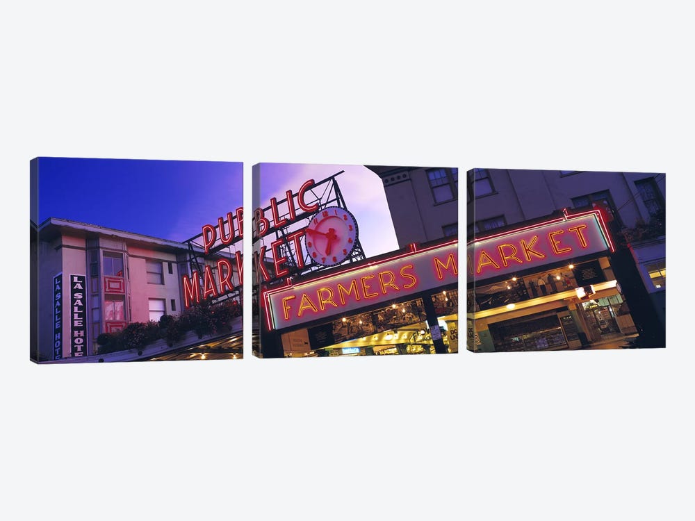 The Public Market Seattle WA USA by Panoramic Images 3-piece Canvas Art