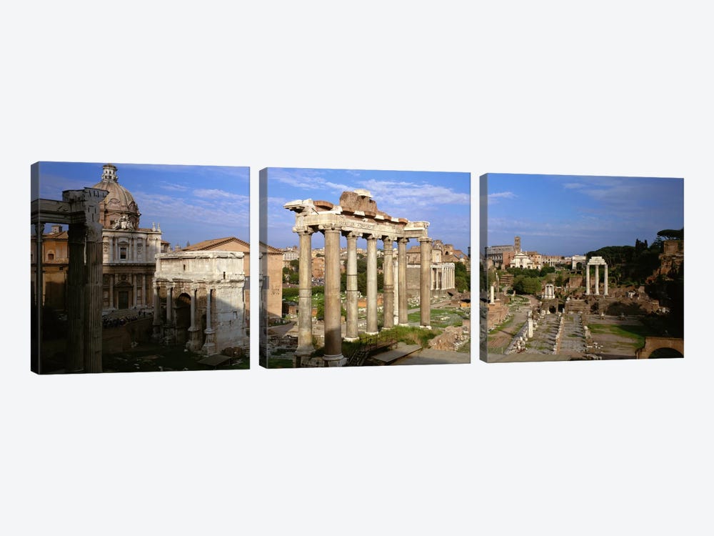Forum Romanum, Rome, Lazio, Italy by Panoramic Images 3-piece Canvas Wall Art