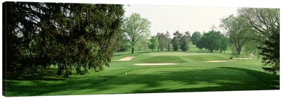 Sand trap at a golf course, Baltimore Country Club, Maryland, USA Canvas Art Print