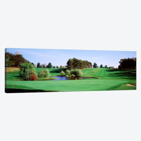 Pond at a golf course, Baltimore Country Club, Baltimore, Maryland, USA Canvas Print #PIM2572} by Panoramic Images Canvas Art Print