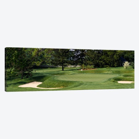 Sand traps on a golf course, Baltimore Country Club, Baltimore, Maryland, USA Canvas Print #PIM2573} by Panoramic Images Canvas Print