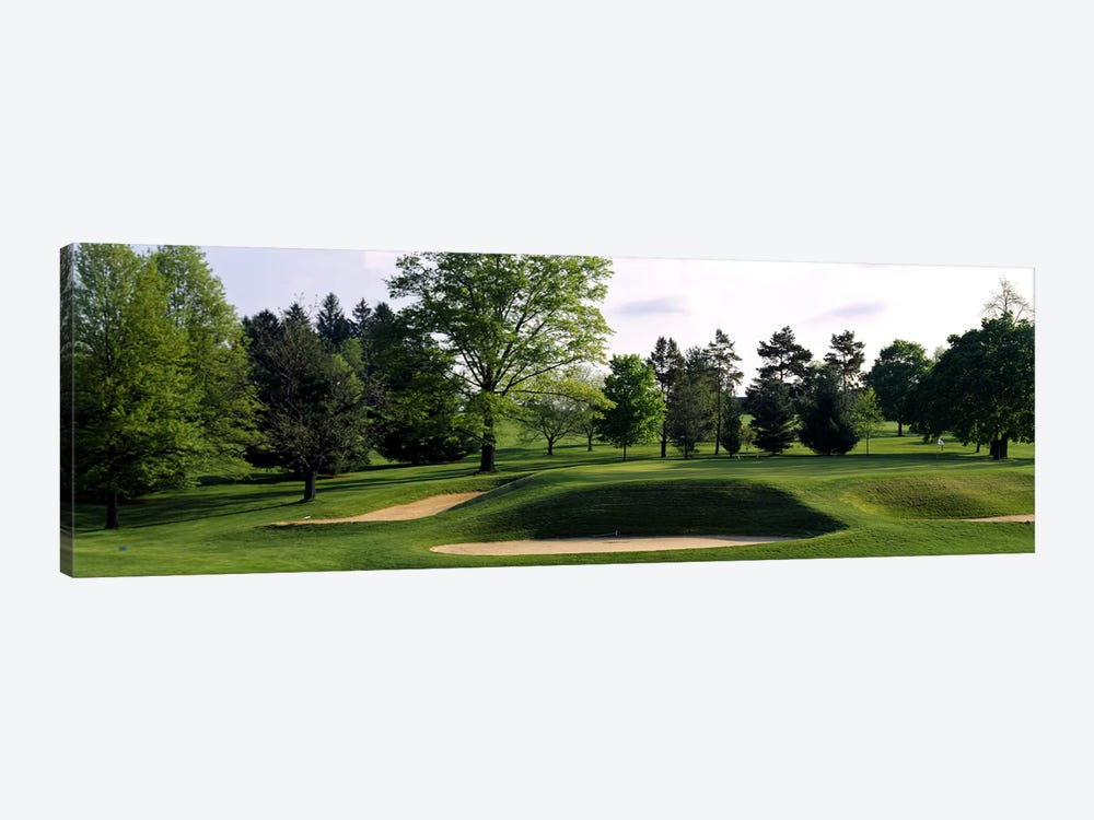 Sand traps on a golf course, Baltimore Country Club, Baltimore, Maryland, USA #2 by Panoramic Images 1-piece Art Print