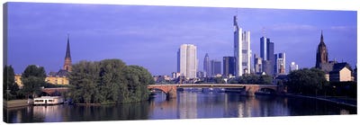 Skyline Main River Frankfurt Germany Canvas Art Print - Germany Art