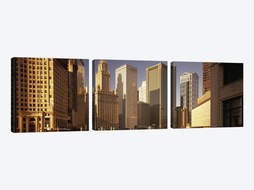 Cityscape Chicago IL USA by Panoramic Images 3-piece Canvas Wall Art