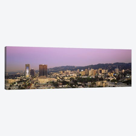 High angle view of a cityscape, Hollywood Hills, City of Los Angeles, California, USA Canvas Print #PIM2581} by Panoramic Images Canvas Artwork