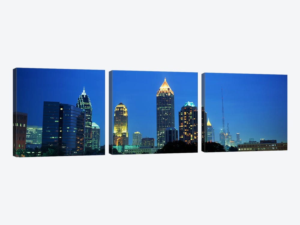 Skyline Atlanta GA USA by Panoramic Images 3-piece Canvas Art