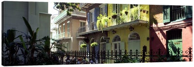 Buildings along the alleyPirates Alley, New Orleans, Louisiana, USA Canvas Art Print - Masonry Art