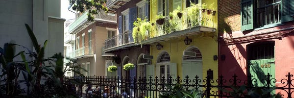 Masonry: Buildings along the alleyPirates Alley, New Orleans, Louisiana, USA by Panoramic Images