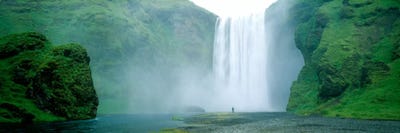Lone Admirer, Skogafoss, Iceland by Panoramic Images canvas print