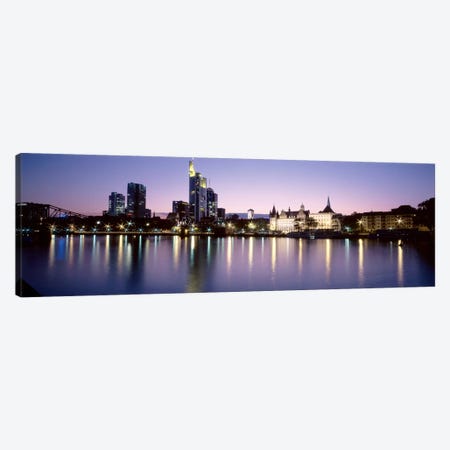 An Evening's Sparkle, Frankfurt, Germany Canvas Print #PIM2590} by Panoramic Images Canvas Art Print