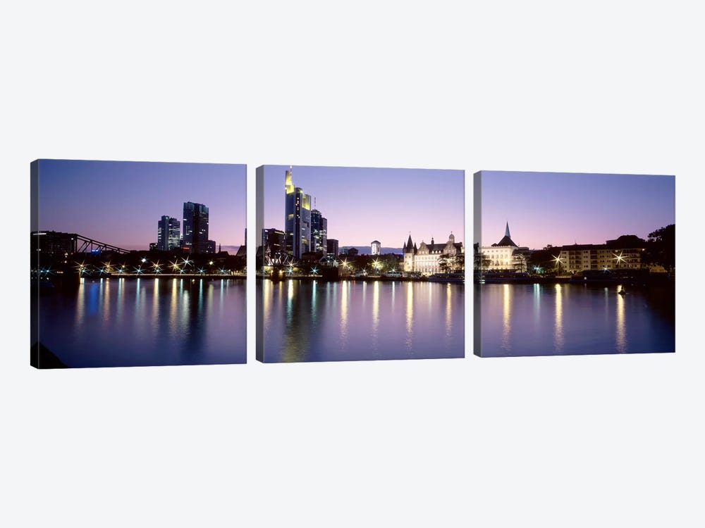 An Evening's Sparkle, Frankfurt, Germany by Panoramic Images 3-piece Art Print