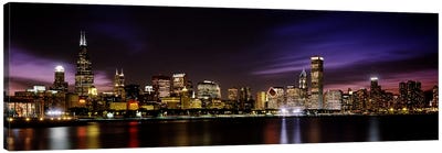 Downtown Skyline III, Chicago, Illinois, USA Canvas Art Print - Panoramic Cityscapes
