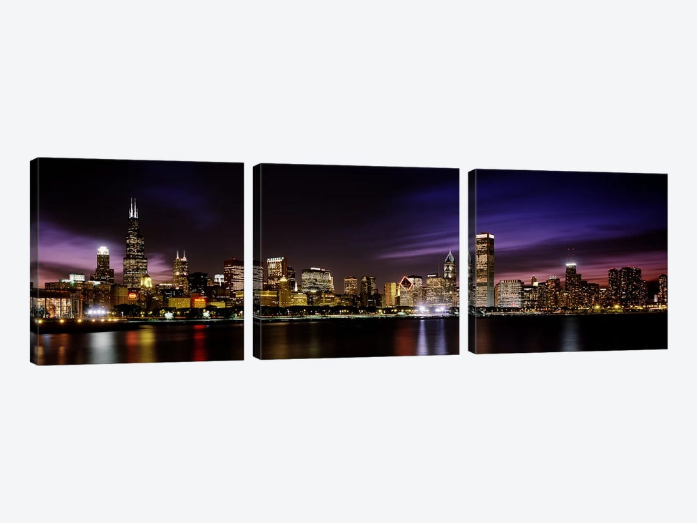 Downtown Skyline III, Chicago, Illinois, USA by Panoramic Images 3-piece Canvas Wall Art