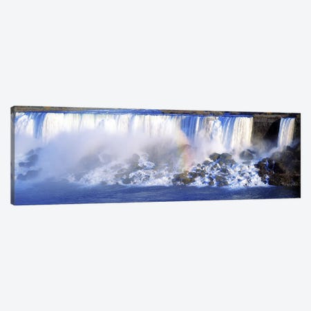 Fading Rainbow, American Falls & Bridal Veil Falls (Niagara Falls), New York, USA Canvas Print #PIM2606} by Panoramic Images Canvas Wall Art
