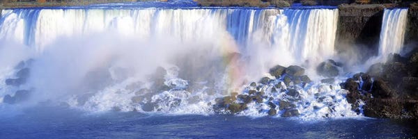 Niagara Falls: Fading Rainbow, American Falls & Bridal Veil Falls (Niagara Falls), New York, USA by Panoramic Images