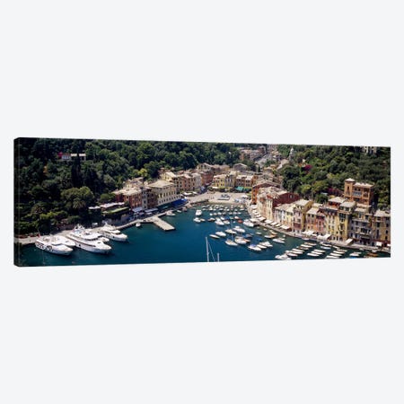Aerial View Of The Harbour, Portofino, Genoa, Italian Riviera, Italy Canvas Print #PIM2613} by Panoramic Images Canvas Art