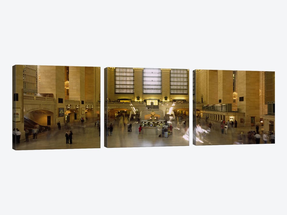 Group of people in a subway station Grand Central Station, Manhattan, New York City, New York State, USA by Panoramic Images 3-piece Canvas Print
