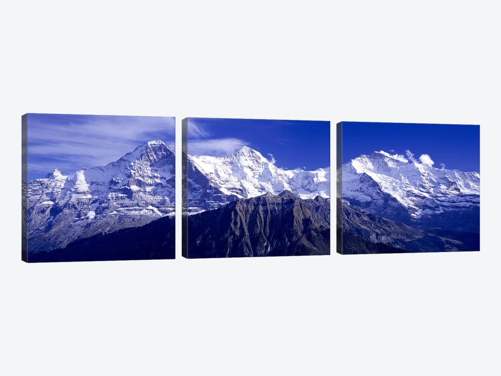Bernese Alps, Berner Oberland, Bern, Switzerland by Panoramic Images 3-piece Canvas Artwork