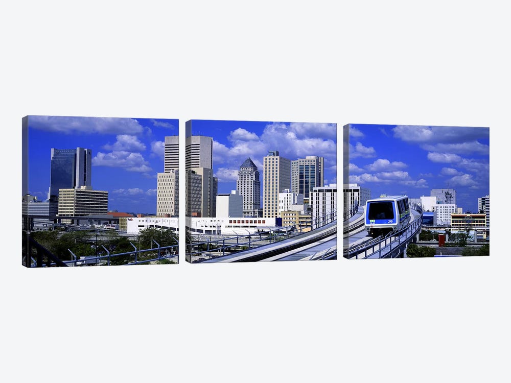 Metro Mover Shuttle MiamiFlorida, USA by Panoramic Images 3-piece Canvas Art Print