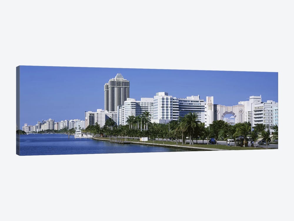 USAFlorida, Miami, Miami Beach, Panoramic view of waterfront, & skyline by Panoramic Images 1-piece Art Print