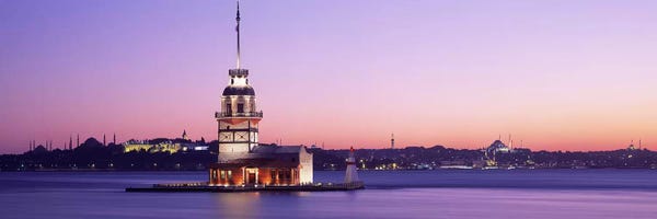 Lighthouses: Sunset Lighthouse Istanbul Turkey by Panoramic Images