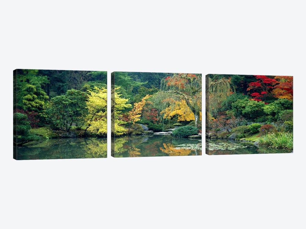 The Japanese Garden Seattle WA USA by Panoramic Images 3-piece Canvas Print