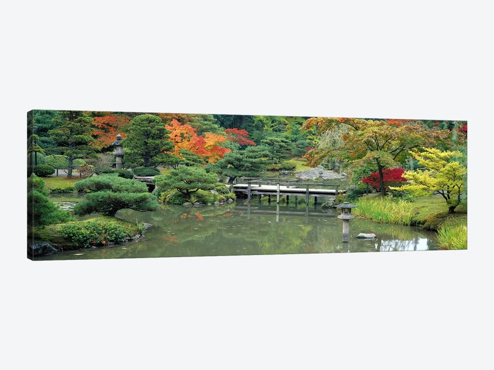 Plank BridgeThe Japanese Garden, Seattle, Washington State, USA by Panoramic Images 1-piece Canvas Art