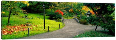 Stone BridgeThe Japanese Garden, Seattle, Washington State, USA Canvas Art Print - Garden & Floral Landscape Art