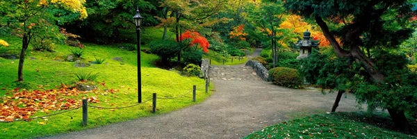 Seattle: Stone BridgeThe Japanese Garden, Seattle, Washington State, USA by Panoramic Images