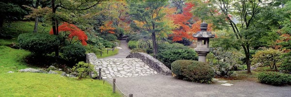 Seattle: Stone BridgeThe Japanese Garden, Seattle, Washington State, USA by Panoramic Images