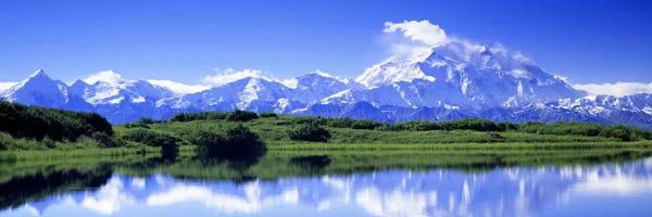 Snowy Mountains: Wonder Lake, Denali (Mount McKinley), Denali National Park & Preserve, Alaska, USA by Panoramic Images