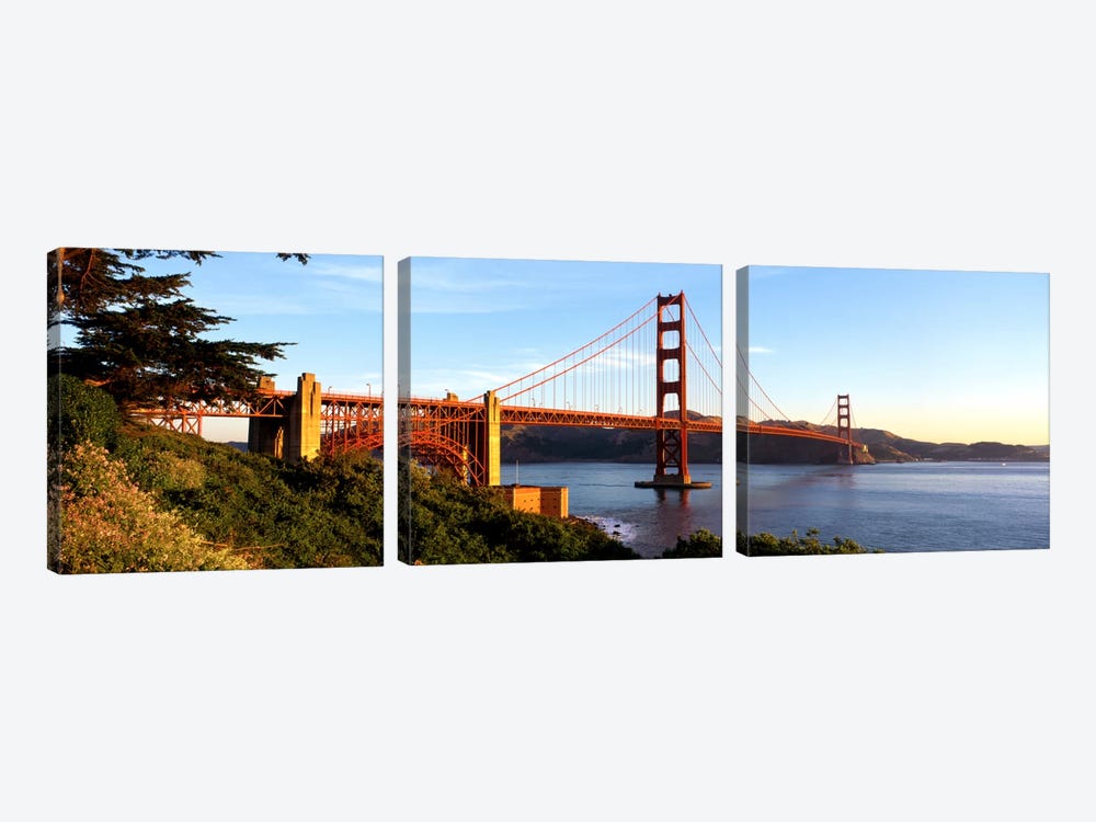 USA, California, San Francisco, Golden Gate Bridge by Panoramic Images 3-piece Canvas Wall Art