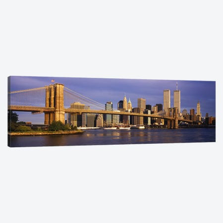 Brooklyn Bridge & Manhattan Skyline, New York City, New York, USA Canvas Print #PIM2641} by Panoramic Images Canvas Print